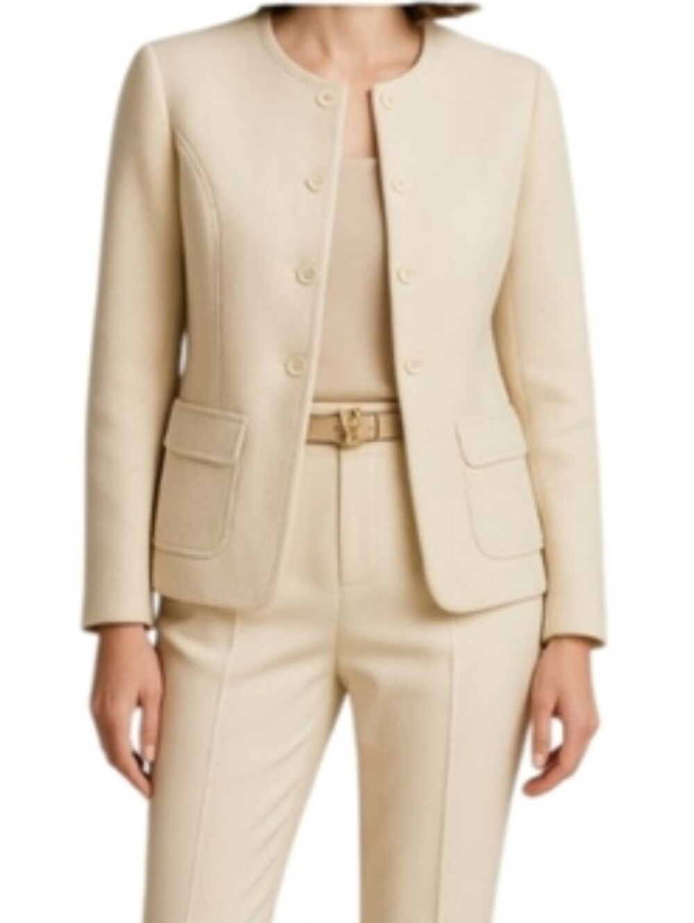 NEW Talbots Wool Cream Off White Jacket 10